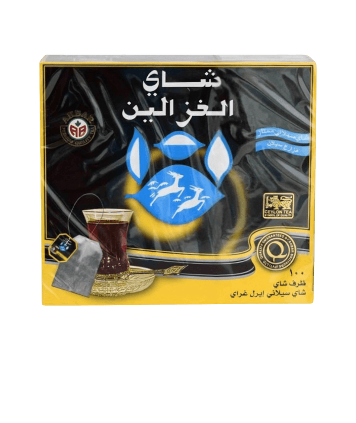 شاي الغزالين كرتون أسود علاق 100 جرام الشاي شاي الغزالين كرتون أسود علاق 100 كيس - تجربة مذاق استثنائية