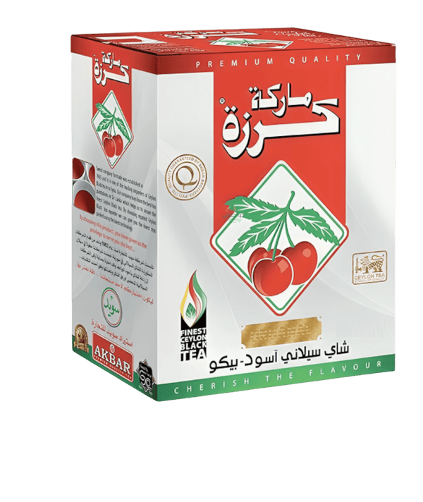 شاي كرزة بودر 450 جرام ⁨شاي أحمد بالهيل 500 جرام⁩ شاي كرزة بودر 450 جرام - تجربة مذاق استثنائية