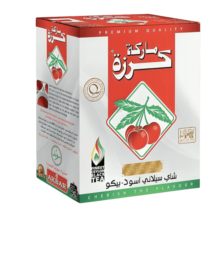 شاي كرزة بودر 450 جرام ⁨شاي أحمد بالهيل 500 جرام⁩ شاي كرزة بودر 450 جرام - تجربة مذاق استثنائية