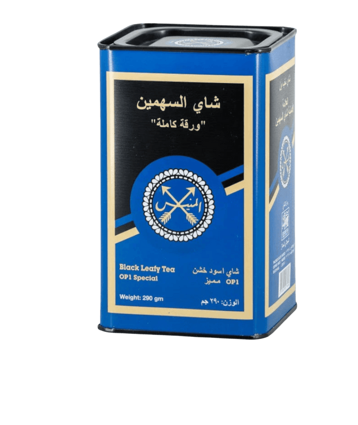 ⁨شاي أحمد بالهيل 500 جرام⁩ ⁨شاي أحمد بالهيل 500 جرام⁩ شاي السهمين الازرق 290 جرام - تجربة مذاق استثنائية