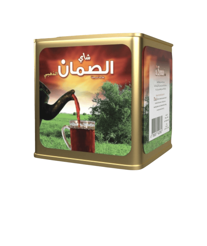 شاي الصمان الذهبي شاي الصمان الذهبي شاي الصمان الذهبي علبة حديد - أصالة النكهة العربية