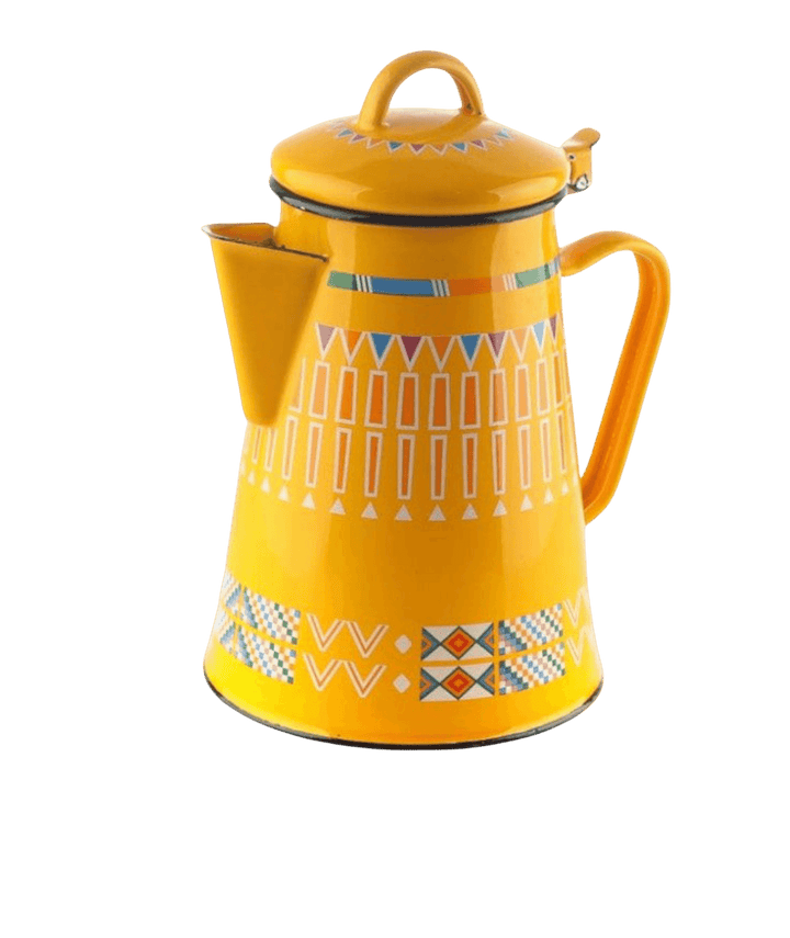 دلة حليب تراثية اون أحمر Coffee Tools | الأدوات القهوه ⁨دلة حليب تراثية اون اصفر⁩