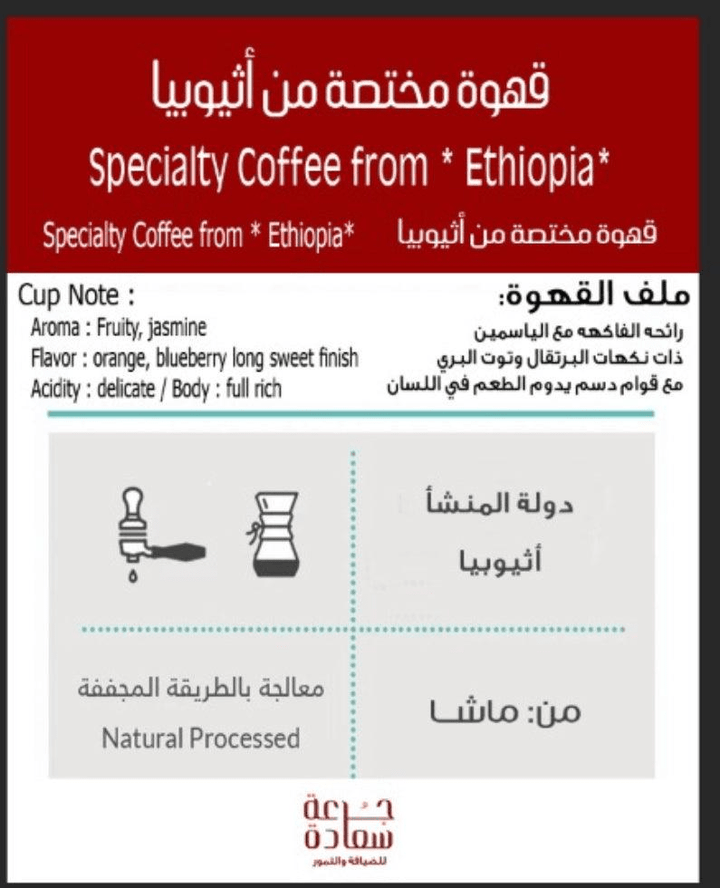 Specialty Coffee * Ethiopia* : Masha قهوة مختصة *اثيوبيا*: ماشــا Specialty Coffee قهوة مختصة من إثيوبيا - ماشا